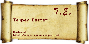 Tepper Eszter névjegykártya