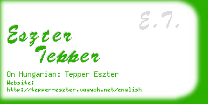 eszter tepper business card
